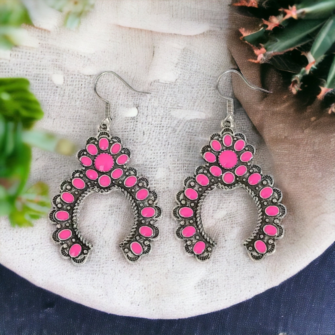 Western Pink Queen Earrings