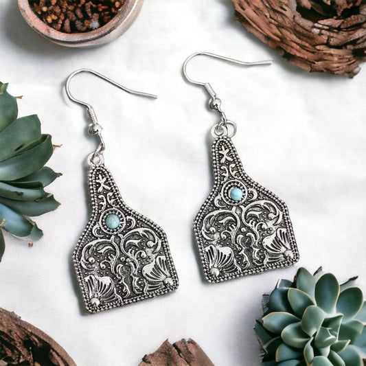 Filigree Stock Tag Earrings