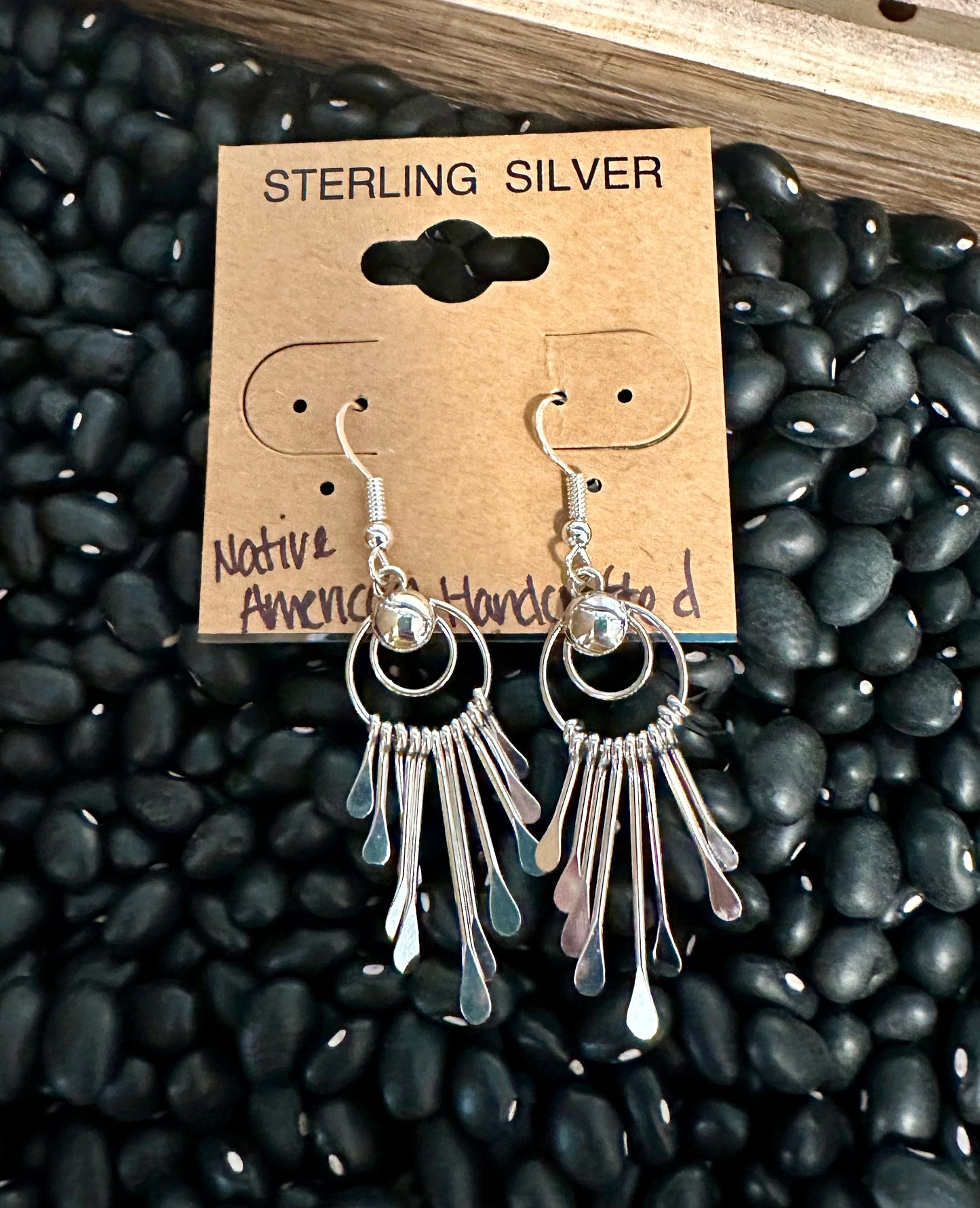 Sterling Silver Dangle Earrings (2 hoop)