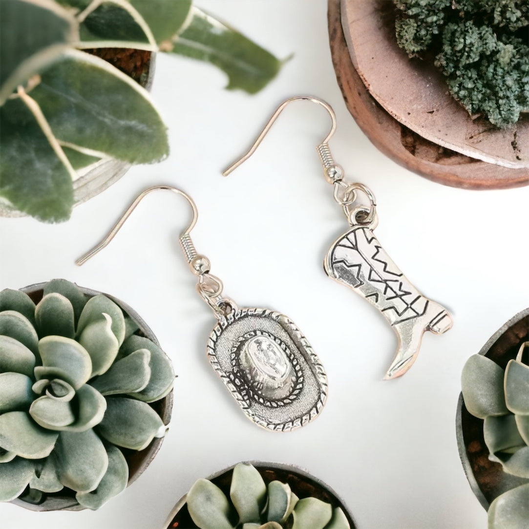 Cowboy Hat & Boots Earrings