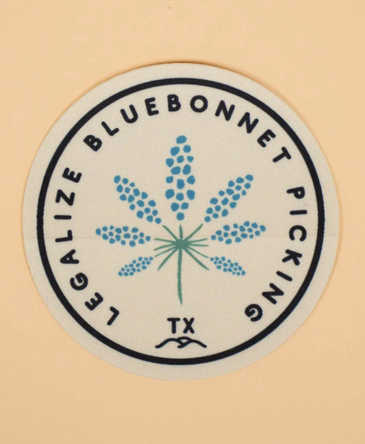 Legalize Bluebonnet Picking Sticker