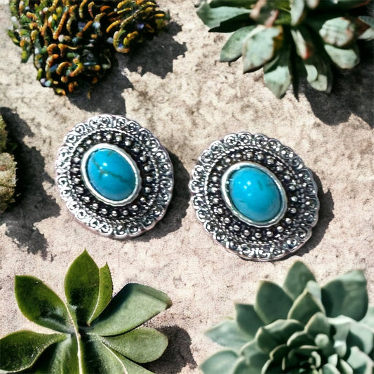 Conch Turquoise Studs