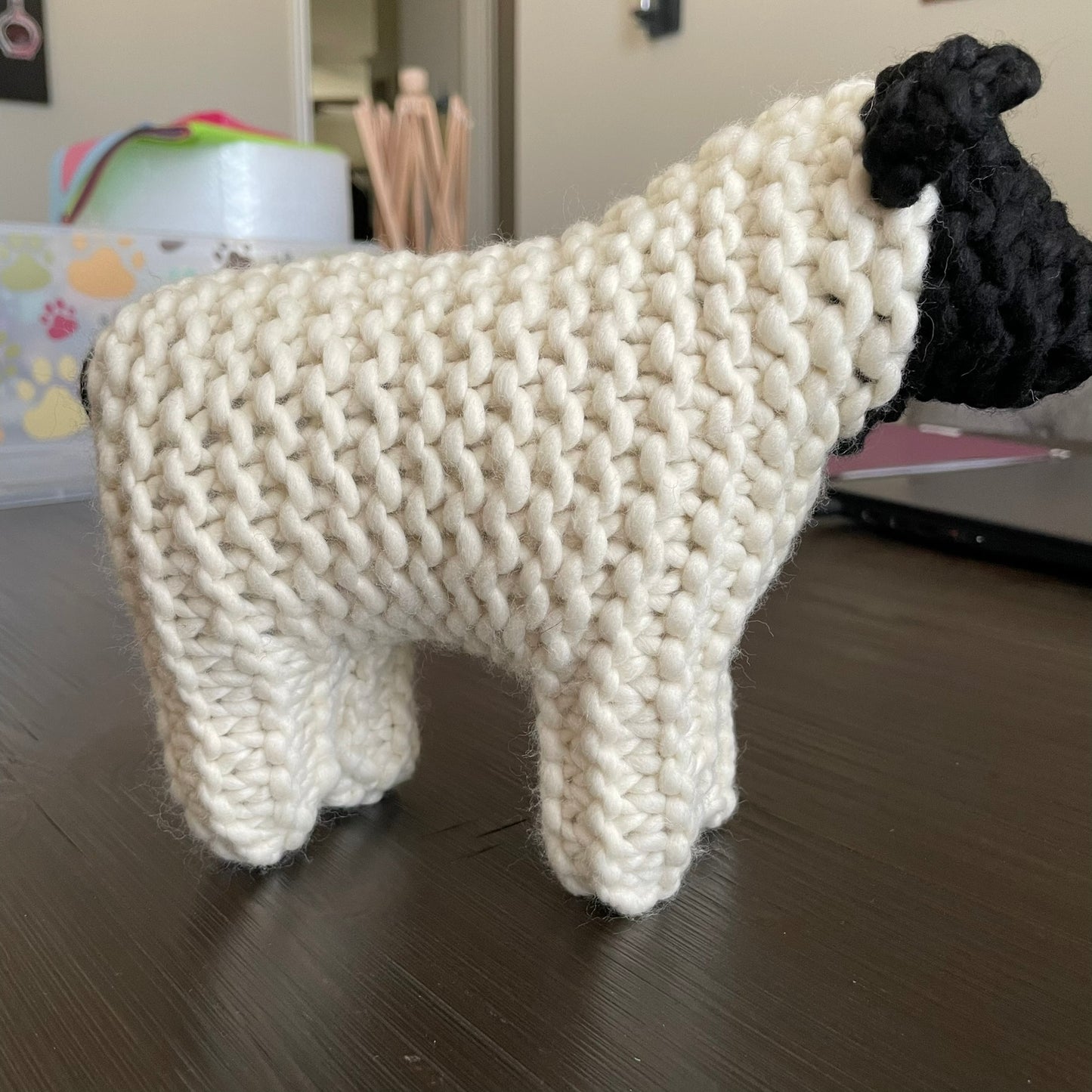 Hand Knit Suffolk Sheep