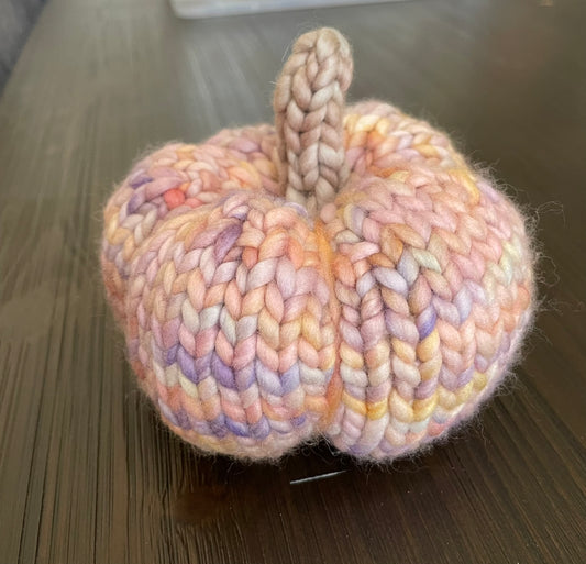 Large Knit Pumpkin Light