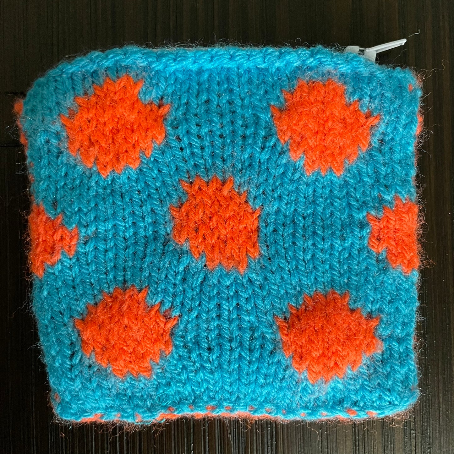 Hand Knit Zip Pouch