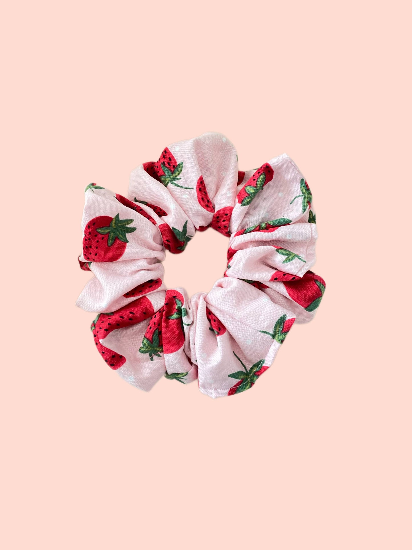 Strawberry in Pink Lrg Scrunchie