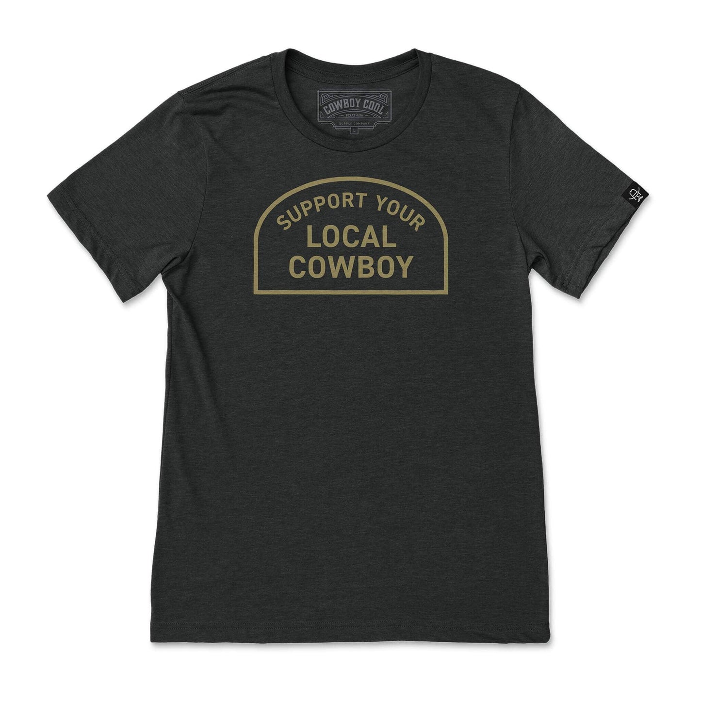 Support Your Local Cowboy T-Shirt: / Black Heather