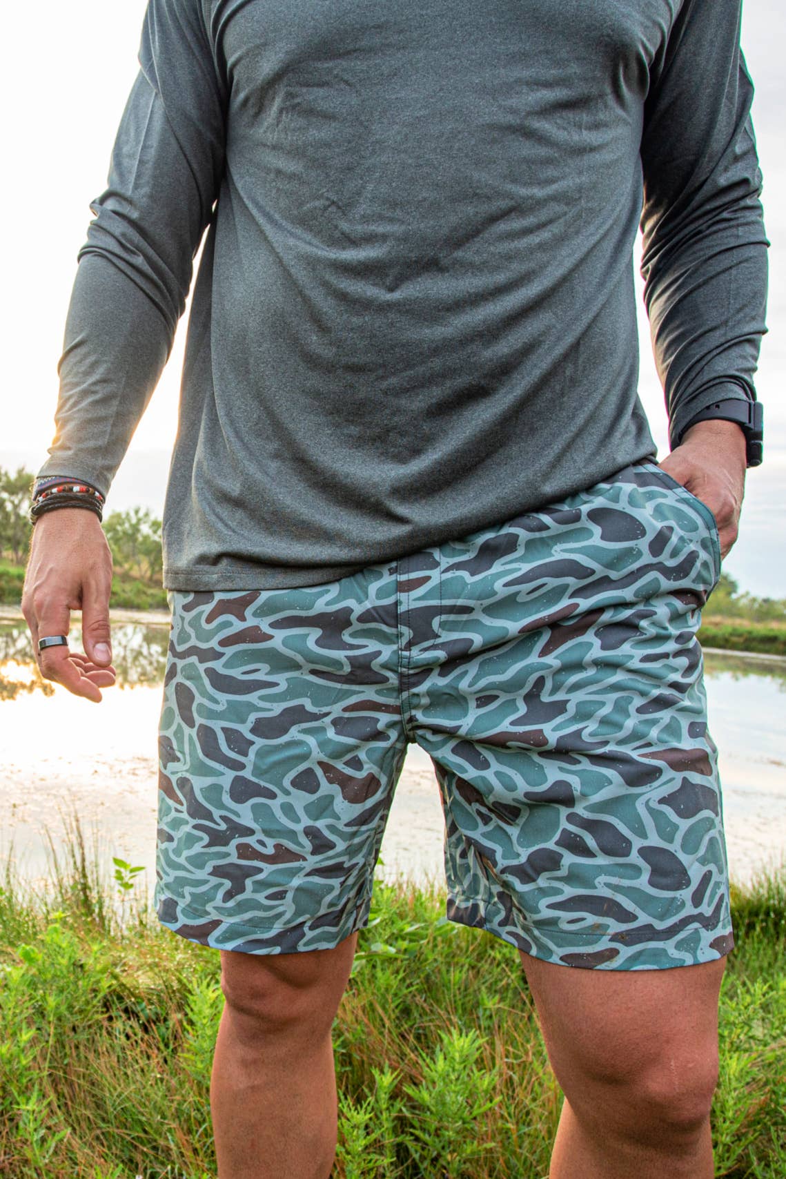 Everyday Shorts- Retro Camo Duck