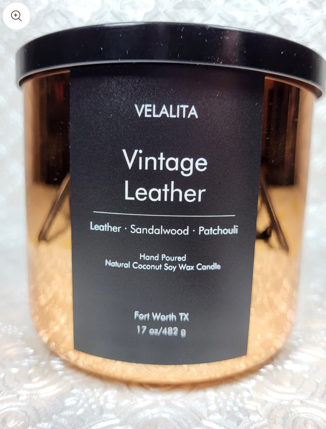 Vintage Leather Candle 17oz