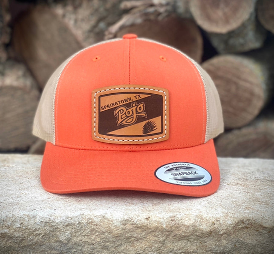 Springtown pojo genuine leather patch cap