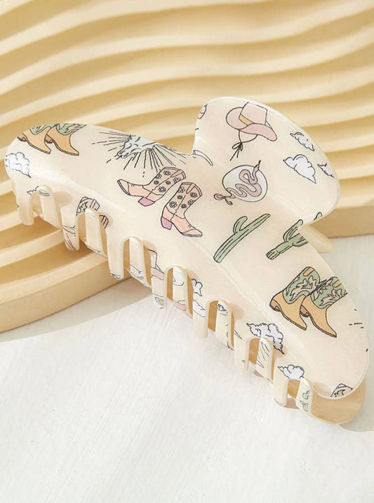 Texas Symbol Print Hair Clip